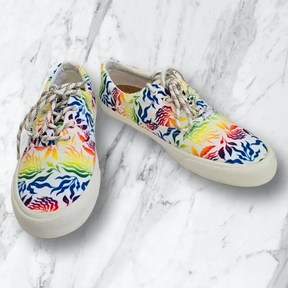 Sperry Rainbow Striper II CVO Pride Shoes NWOT Men's 10